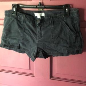 Navy jean shorts